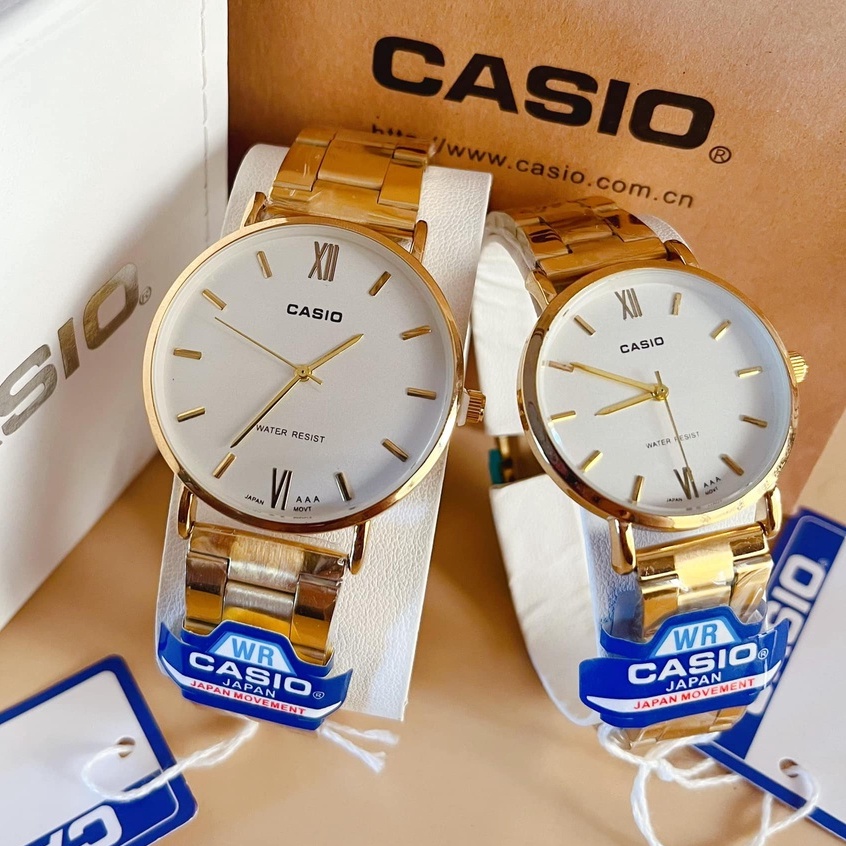 JnJ Jewelry Casio couple watch water proofNontarnish IPG Strap