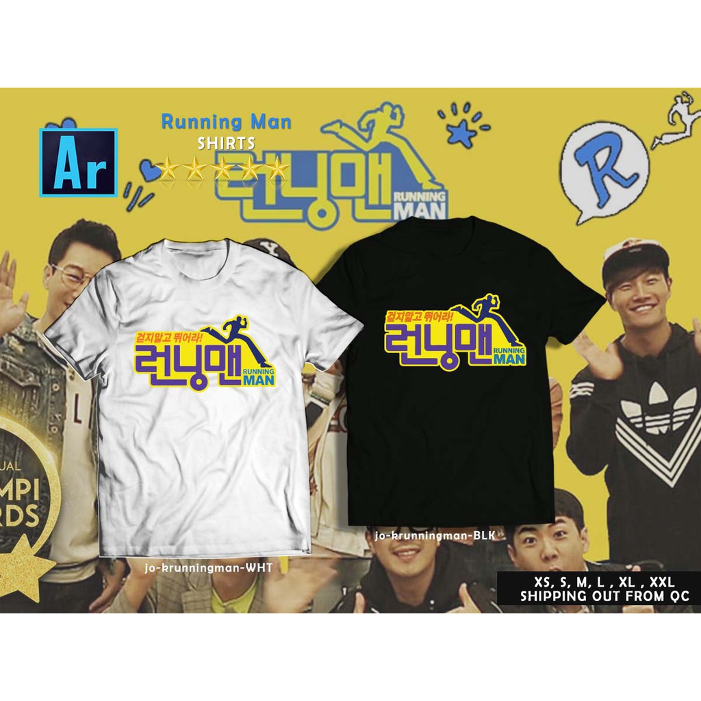 AR Store K Running Man Tshirt Unisex Tees For Men and Women | Shopee ...