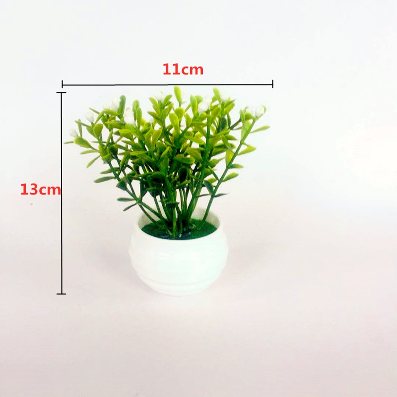 1Pc Artificial Grass flowers with plastic vase home decor Hanging Plant ...