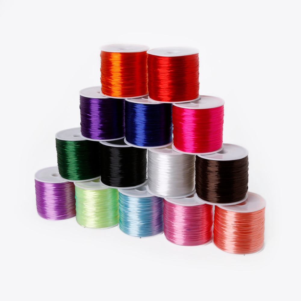1Roll/46M 0.7mm Elastic Thread Round Crystal Line Nylon Rubber Stretchy ...
