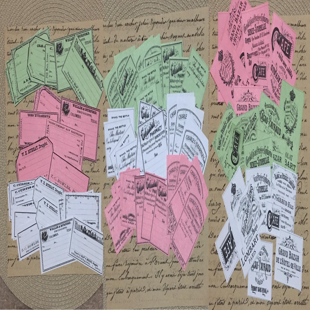Vintage Label Design for DIY Scrapbook and Creative Journal | Shopee ...
