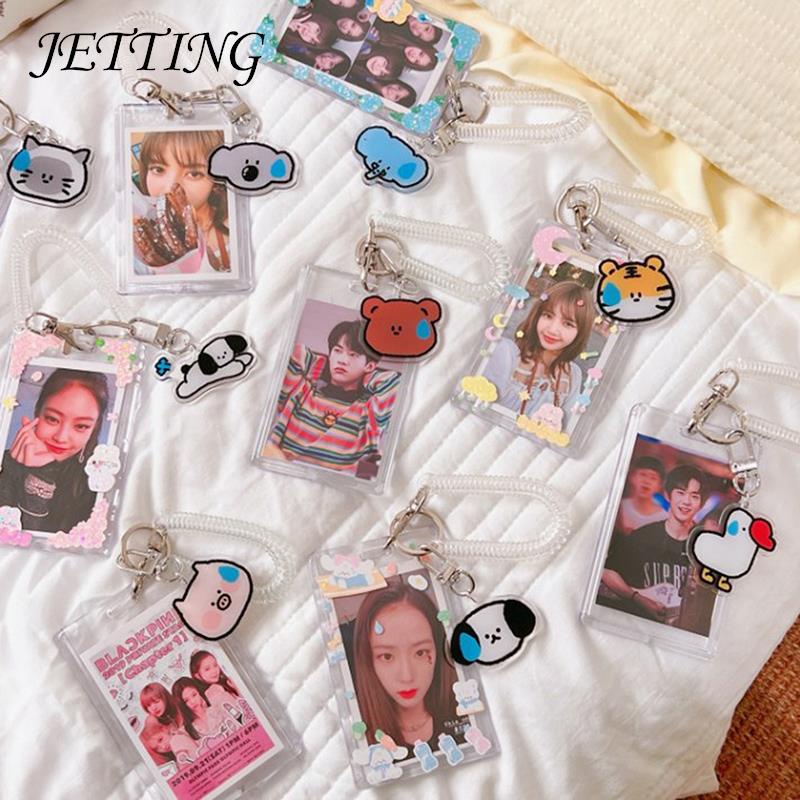 Porte-cartes Transparent Acrylique Pour Photocards - Porte-clés Avec Poche - Style Coréen Pour Fans K-pop