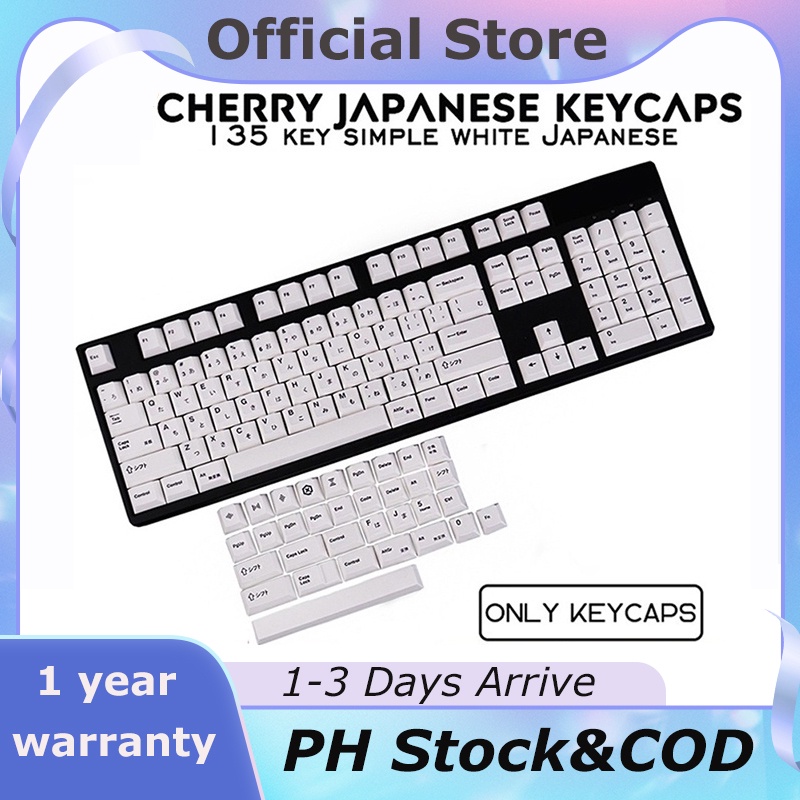 PBT 135 Keys Cherry Profile SUB-DYE Japanese keycap mechanical keyboard ...