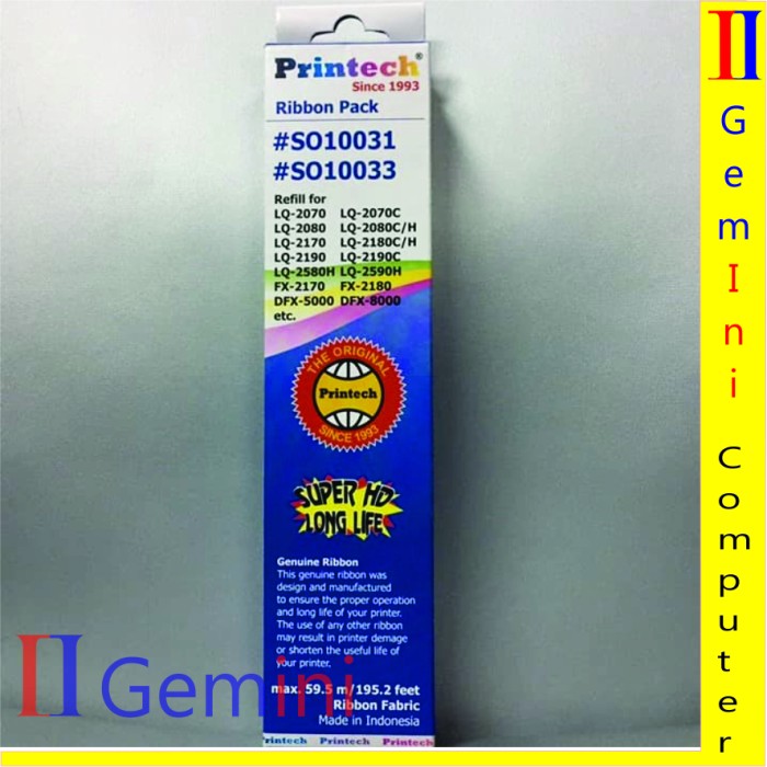 Refill PACK RIBBON Printech 2170 2180 2190 40M | Shopee Philippines