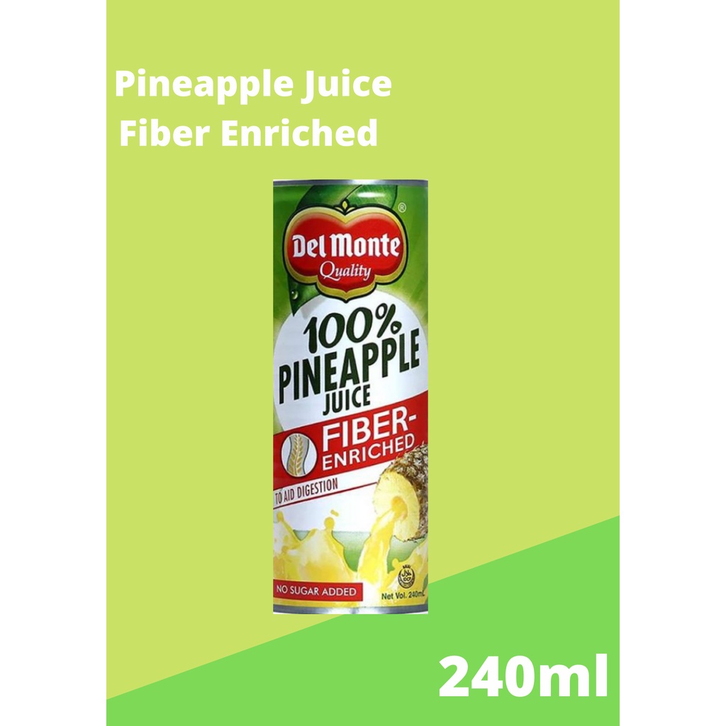 Del Monte 100 Pineapple Juice Fiber Enriched 220ml Shopee Philippines