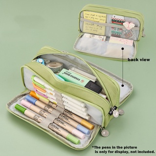 Large Capacity Pencil Case Pouch with Zipper, Portable Aesthetic Cute Big  Capaci