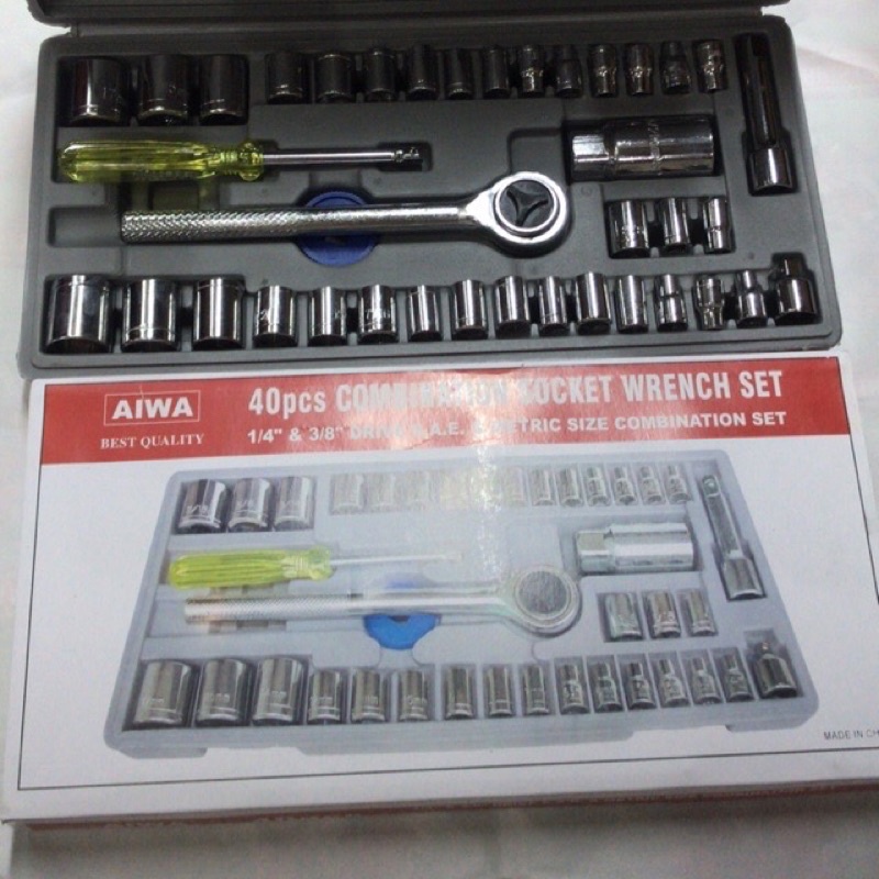 aiwa 40pcs combination socket wrench set big size Shopee Philippines