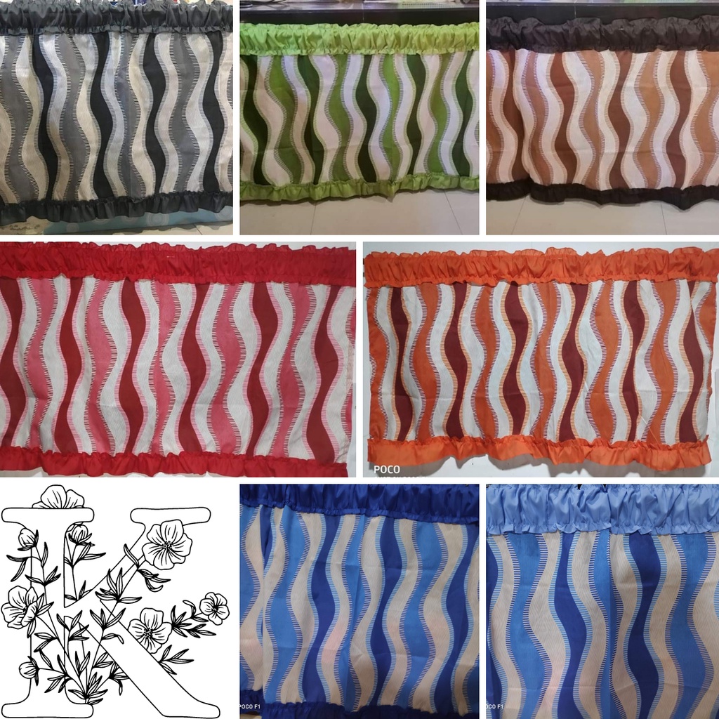 PRODUCT NAME: LABABO/ KITCHEN SINK CURTAIN: BROMLIE HALF | Shopee ...