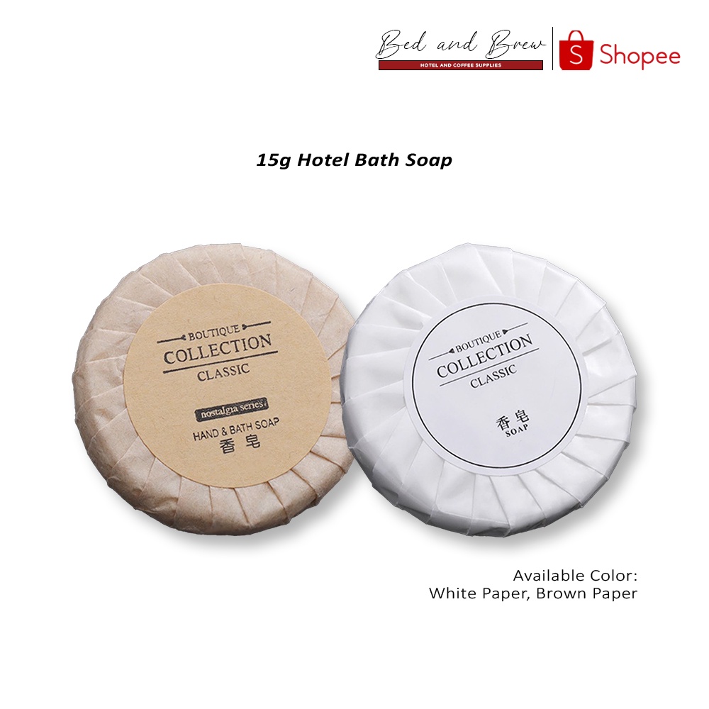 [10pcs] 15g Hotel Bath Soap in Glassine Packaging Hotel Supplies