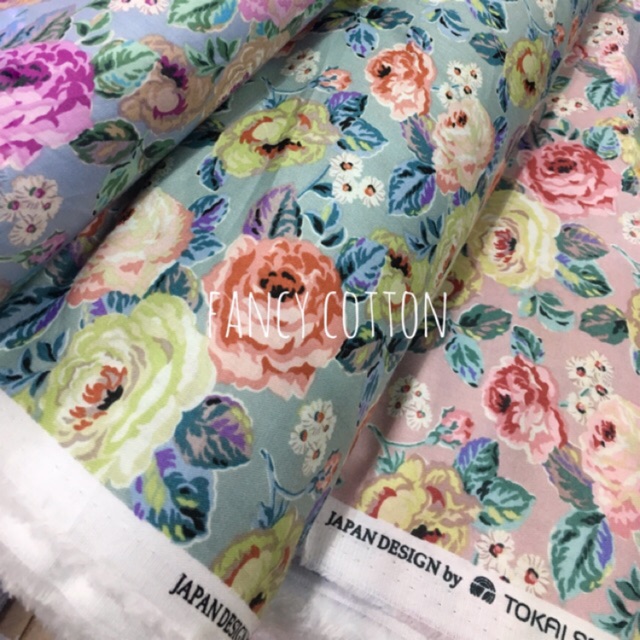 KATUN Japanese Cotton Fabric Floral Print fvq13 japan design tokai