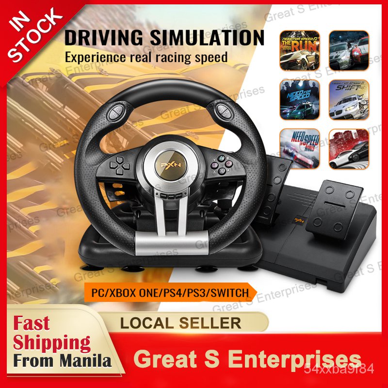 GSE PXN V3II Racing Game Steering Wheel With Pedals For PC,PS4,PS3