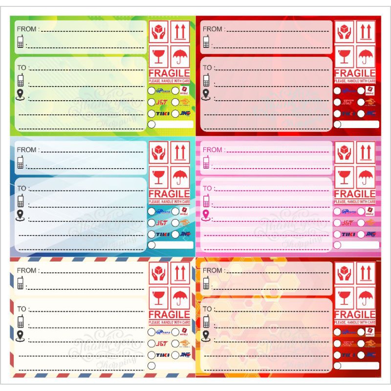Online SHOP DELIVERY LABEL STICKERS (100pcs) | Shopee Philippines