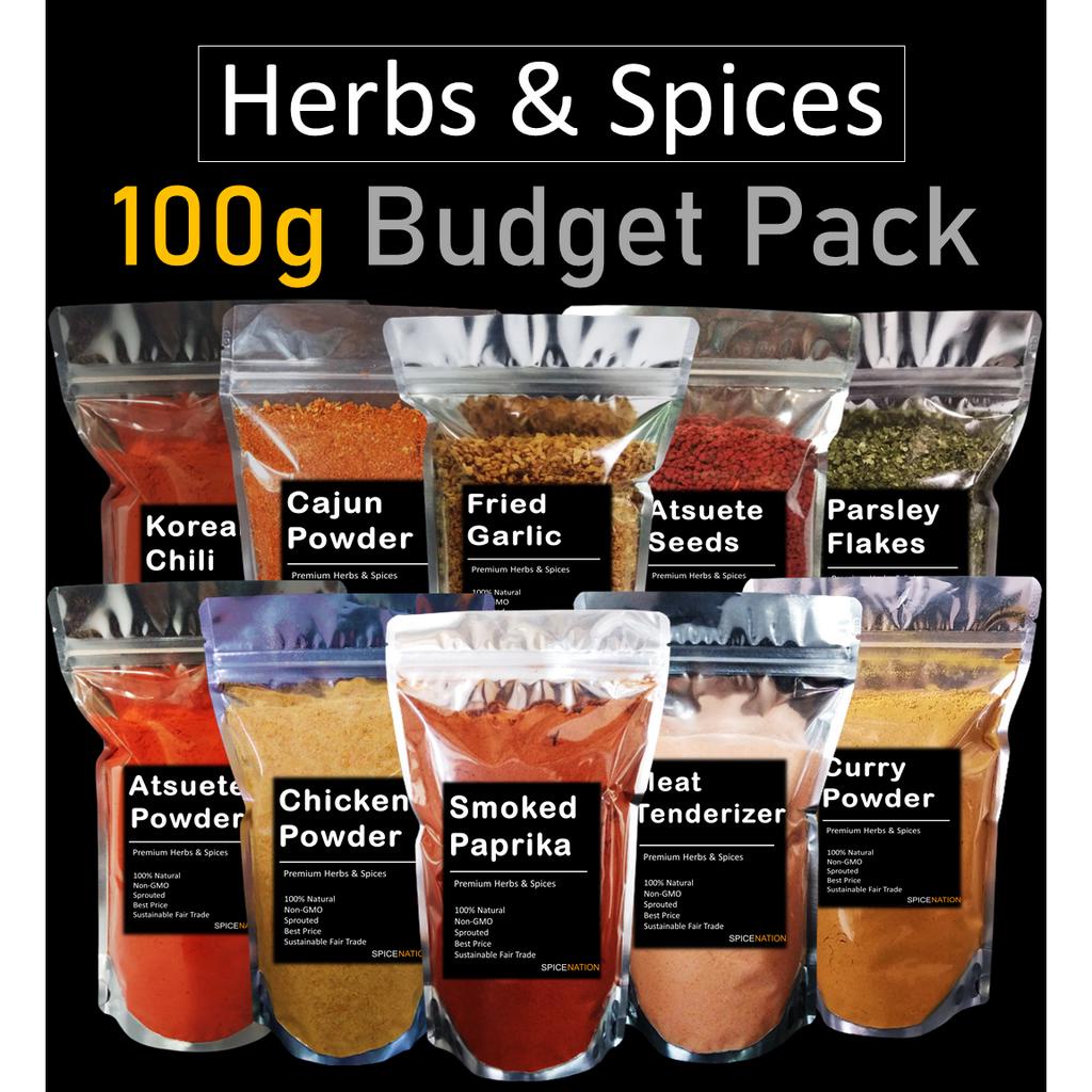 Herbs and Spices small packs (100g) Shopee Philippines