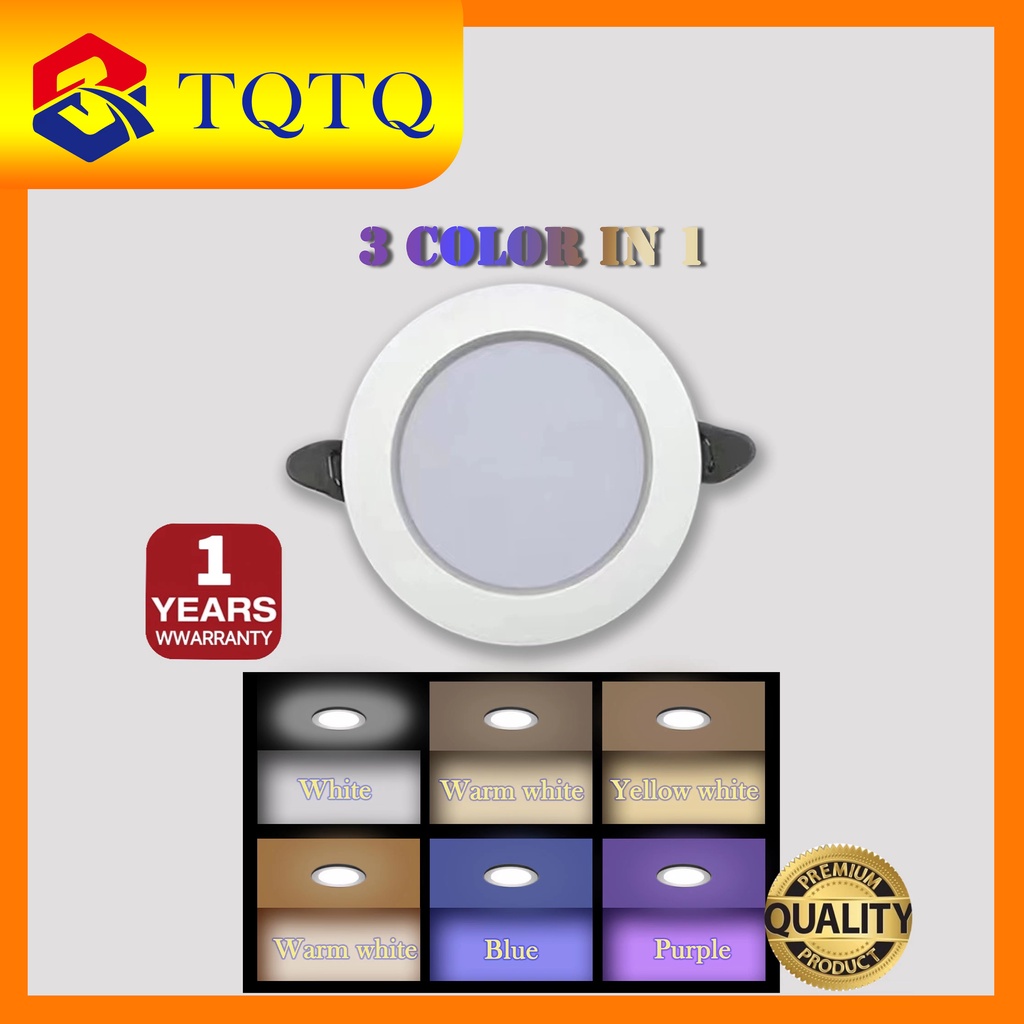 TQTQ LED Downlight Recessed Pin Lights Panel Ceiling Light, 3 Color ...