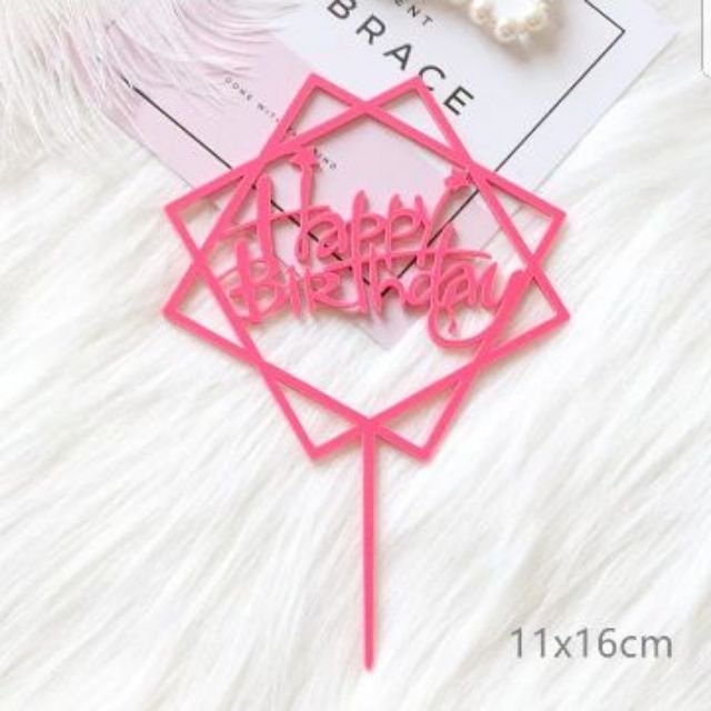 Happy Birthday Acrylic Cake Topper (ready stock) | Shopee Philippines