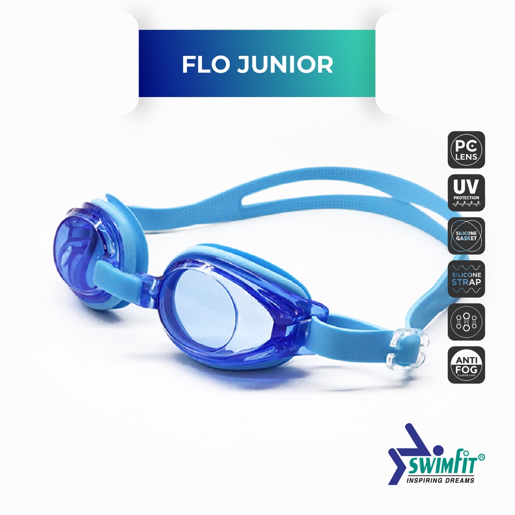 seethroo Swimfit FLO Junior Series Anti-fog Swimming Goggles with 2 Extra Nose  Bridge | Shopee Philippines