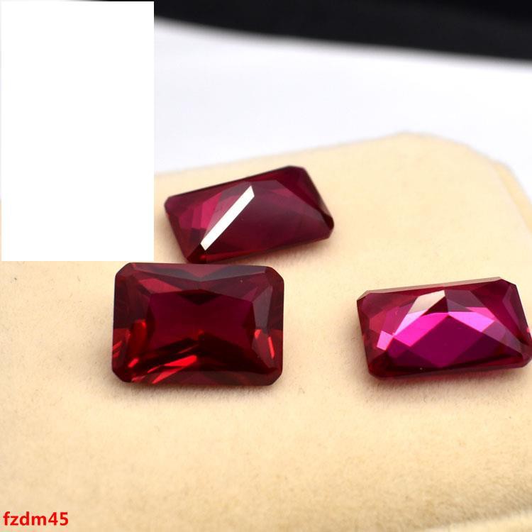 Spot discounts natural ruby stone RUBY rectangular ring face stone ...