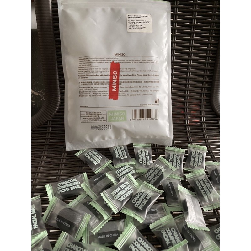 Miniso charcoal compressed mask Shopee Philippines