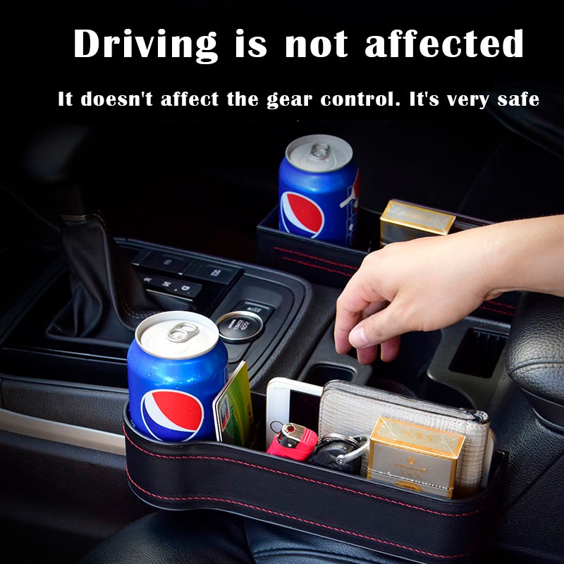 mega off COD [High quality leather]Car Seat Box Storage Car Seat Side