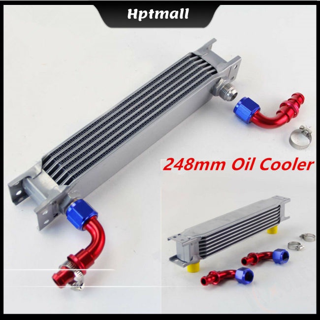 Y2 Universal Car Oil cooler Silver 7 Row AN10 Engine Transmission 248mm