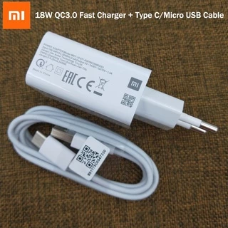 Adaptive Fast Wall Adapter Micro USB Charger For Xiaomi Redmi 7 Bundled With UrbanX Micro USB Cable Cord 6ft Super Fast Charging Kit - White