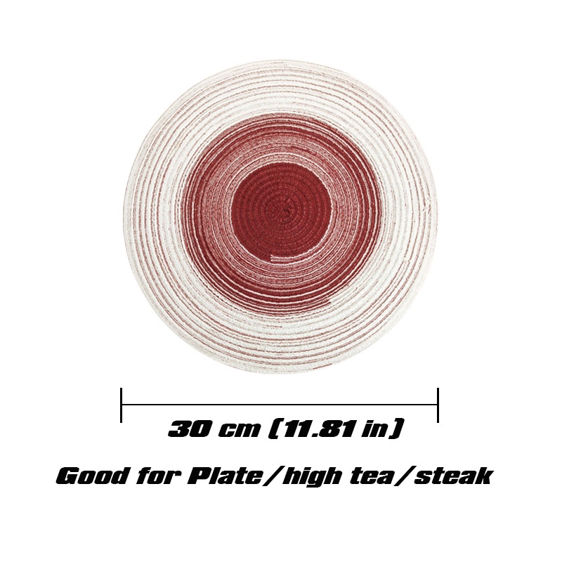 Gradient Elegant Placemats For Dining Table Heat-Resistant Round Design ...