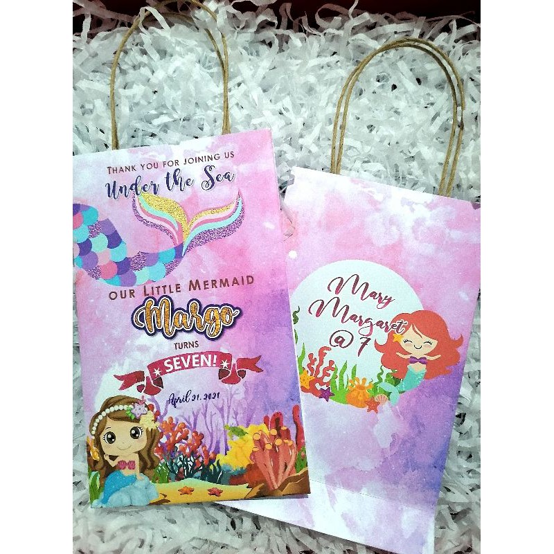 PERSONALIZED UNDER THE SEA/ MERMAID LOOT BAGS Shopee Philippines