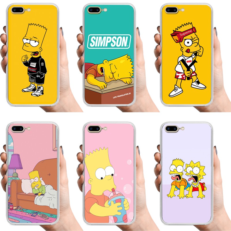 Fashion Simpson Case For iPhone SE 6 6S 7 8 Plus Printed Soft TPU ...