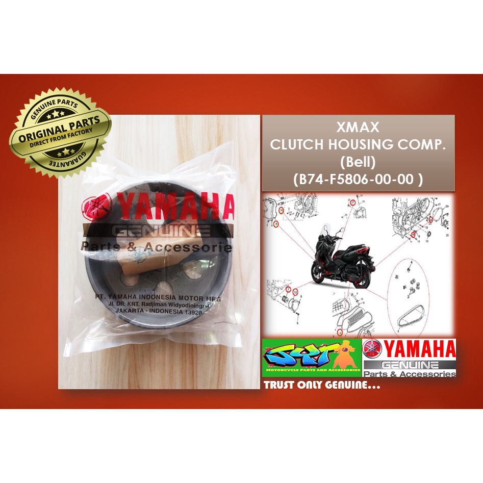 GENUINE YAMAHA XMAX CLUTCH HOUSING COMP.(BELL) Shopee Philippines