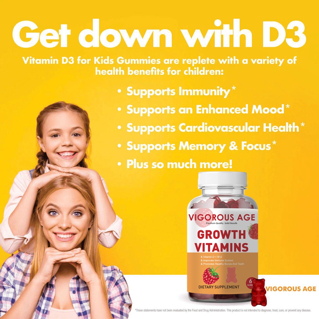 Multivitamin Vitamins Gummies for kids Daily Supplement Vitamin D3,A, C
