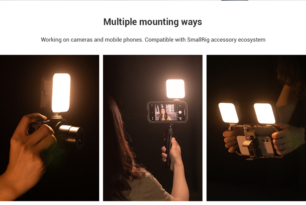 SmallRig LED Video Light, Portable Camera Lights, 96 LED Beads for ...