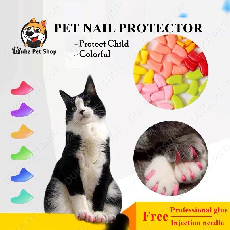 Pet Nail Cover 20pcs Soft Cover Cat Nail Caps Dog Nail Caps Cat Nail