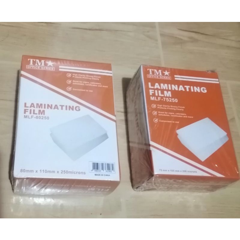 Laminating Film MLF- 80250 (80mm x 110mm x 250 microns) / MLF-75250(75mmx105mmx250  microns) | Shopee Philippines