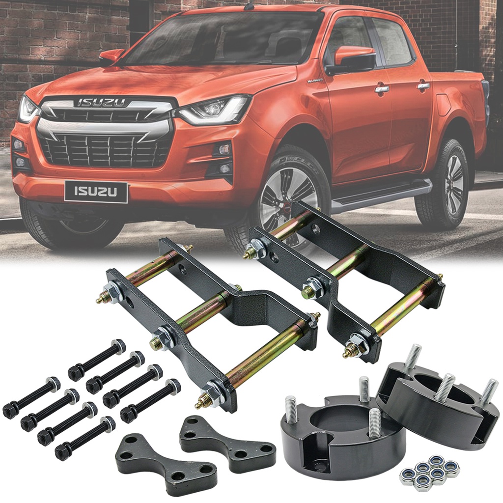 Front 3" Spacer Rear 2" Extended Shackle Suspension Lift Kit For Isuzu