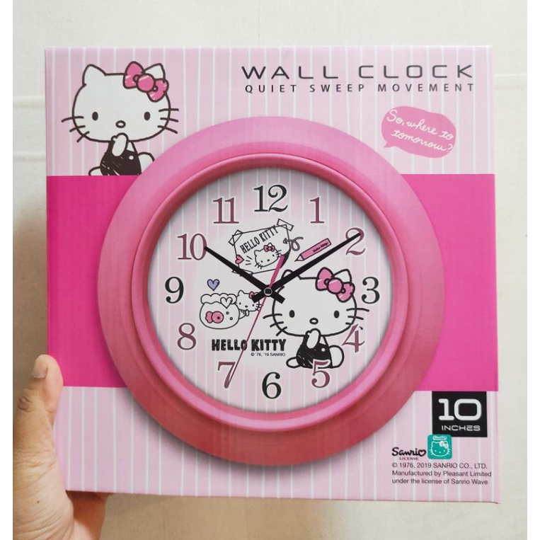 Hello Kitty Wall Clock 10" Sanrio Pink Shopee Philippines