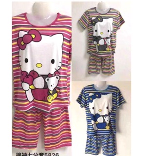 Korean style terno tokong adult HelloKitty （M-XL）sleepwear | Shopee ...