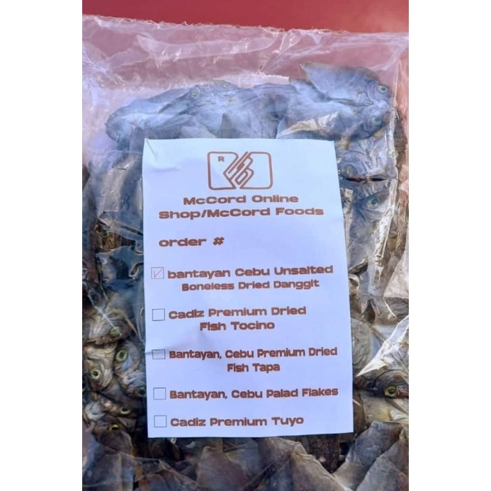 Danggit 500g McCord Foods Bantayan Premium Dried Unsalted Boneless ...