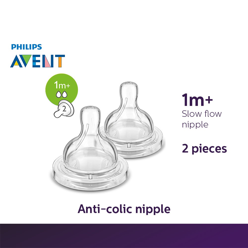 Avent anti colic hot sale slow flow nipple