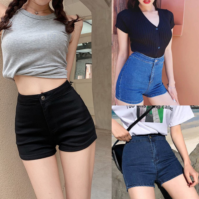 Skinny Short Pants for Women High Waist Shorts | Shopee Philippines