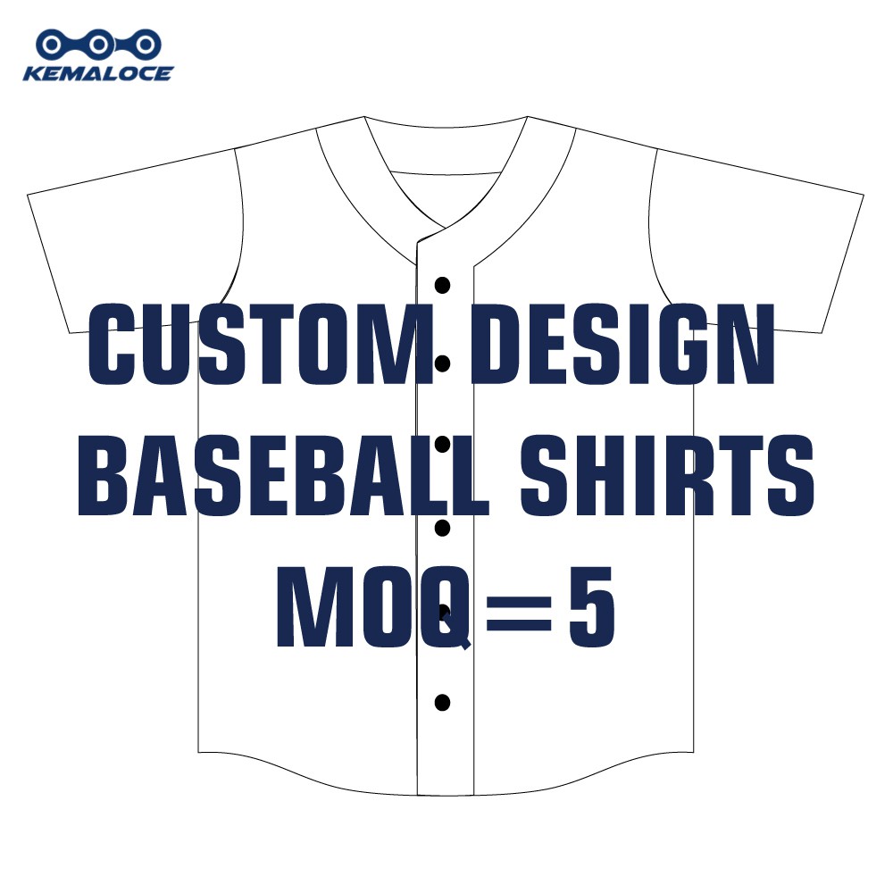 KEMALOCE Custom Baseball Jersey Free Design OEM Service Men Sublimation Baseball Shirts DIY Your Own Design Baseball Uniforms