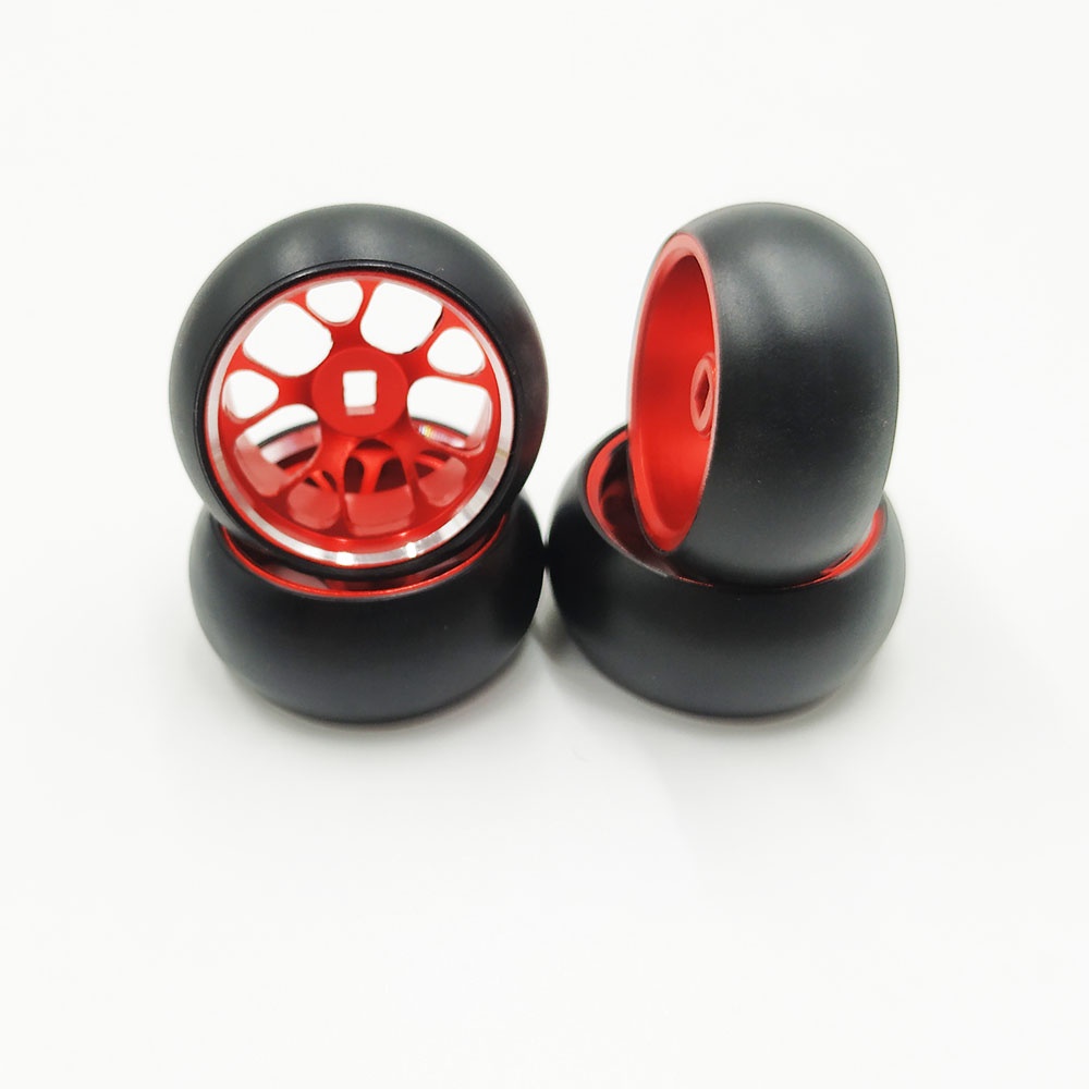 thumbnail image 2 of 4pc RC Metal Drift Tires - Compatible With WLtoys K969 K989 1/28 Scale RC Cars 2 of 11