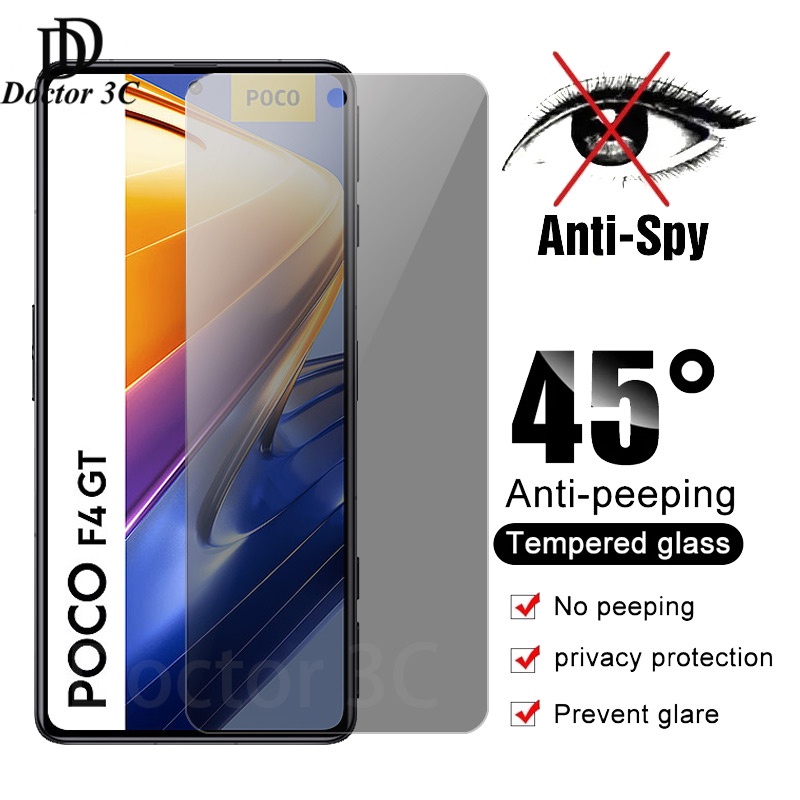 Anti Spy Privacy Full Tempered Glass For Xiaomi Poco C65 C55 C40 F5 X5 X4 X3 Nfc M5 M5s M4 M3 F4 3568