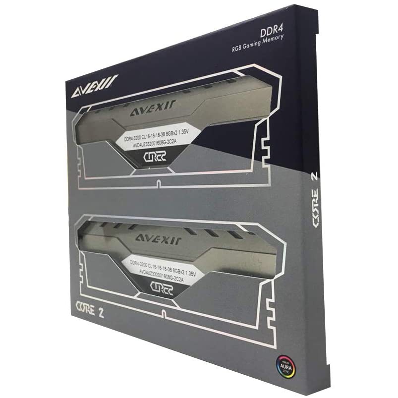 Avexir Core2 RGB DDR4 PC3200 16GB (8x2) Desktop Gaming Memory