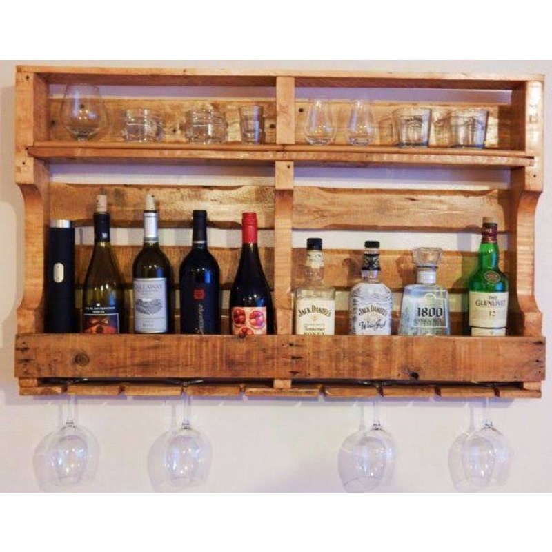 Wooden Rack for wines and shot glass size 50x70x12cm | Shopee Philippines