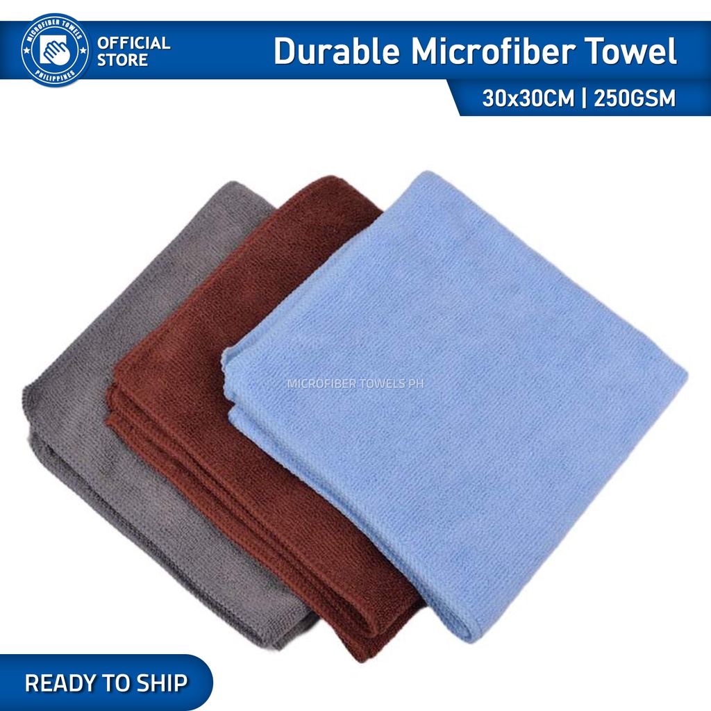 Durable Microfiber Towel (30x30CM 250GSM) Shopee Philippines