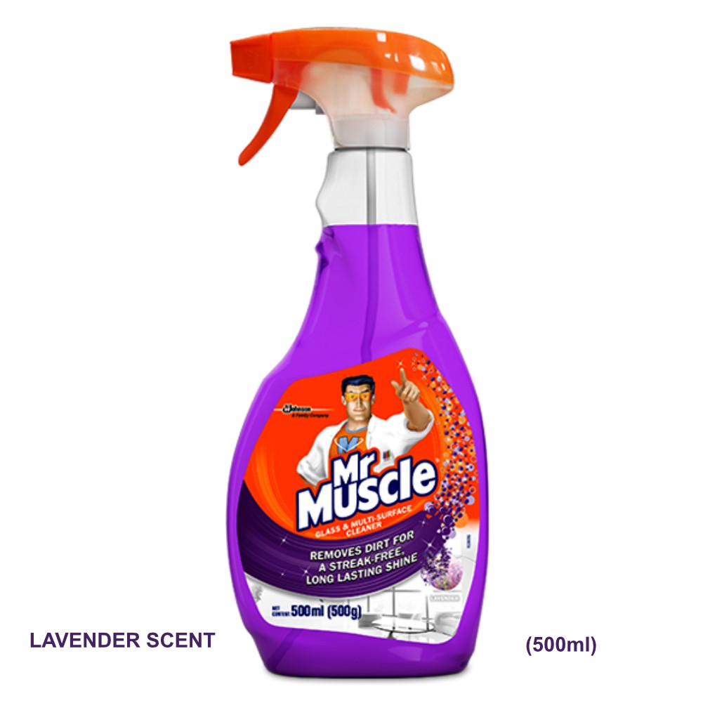 Mr Muscle Glass & Muti-Surface Cleaner Lavender Scent 500ML | Shopee ...
