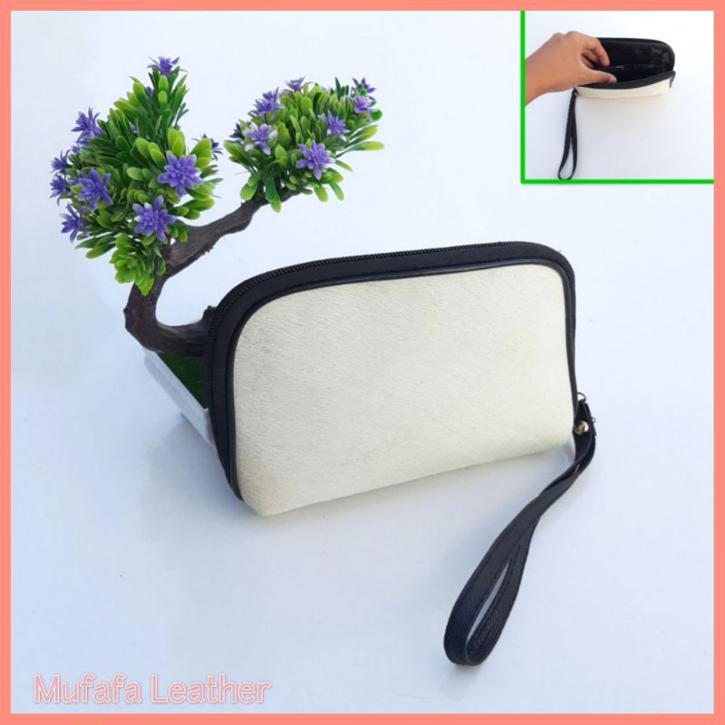 Mufafa Leather Women's Wallet Genuine Cow Leather Mahcan Fur | Shopee ...