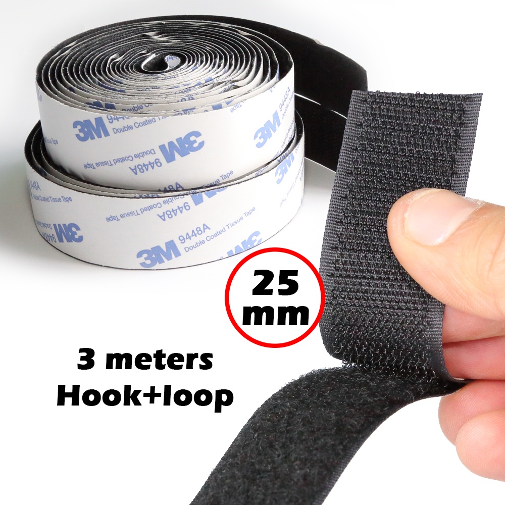 Self Adhesive Velcro Tape Hook and Loop Tape Fastener Home Decoration 3M  Tape Velcro Strap
