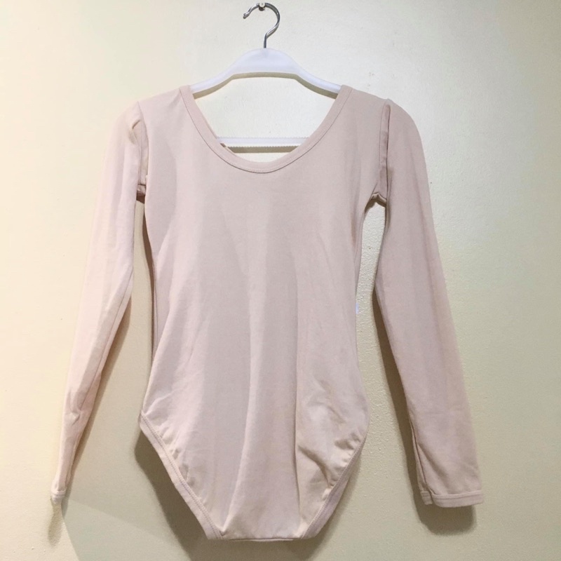 Preloved Nude Longsleeve Bodysuit (S-M) | Shopee Philippines