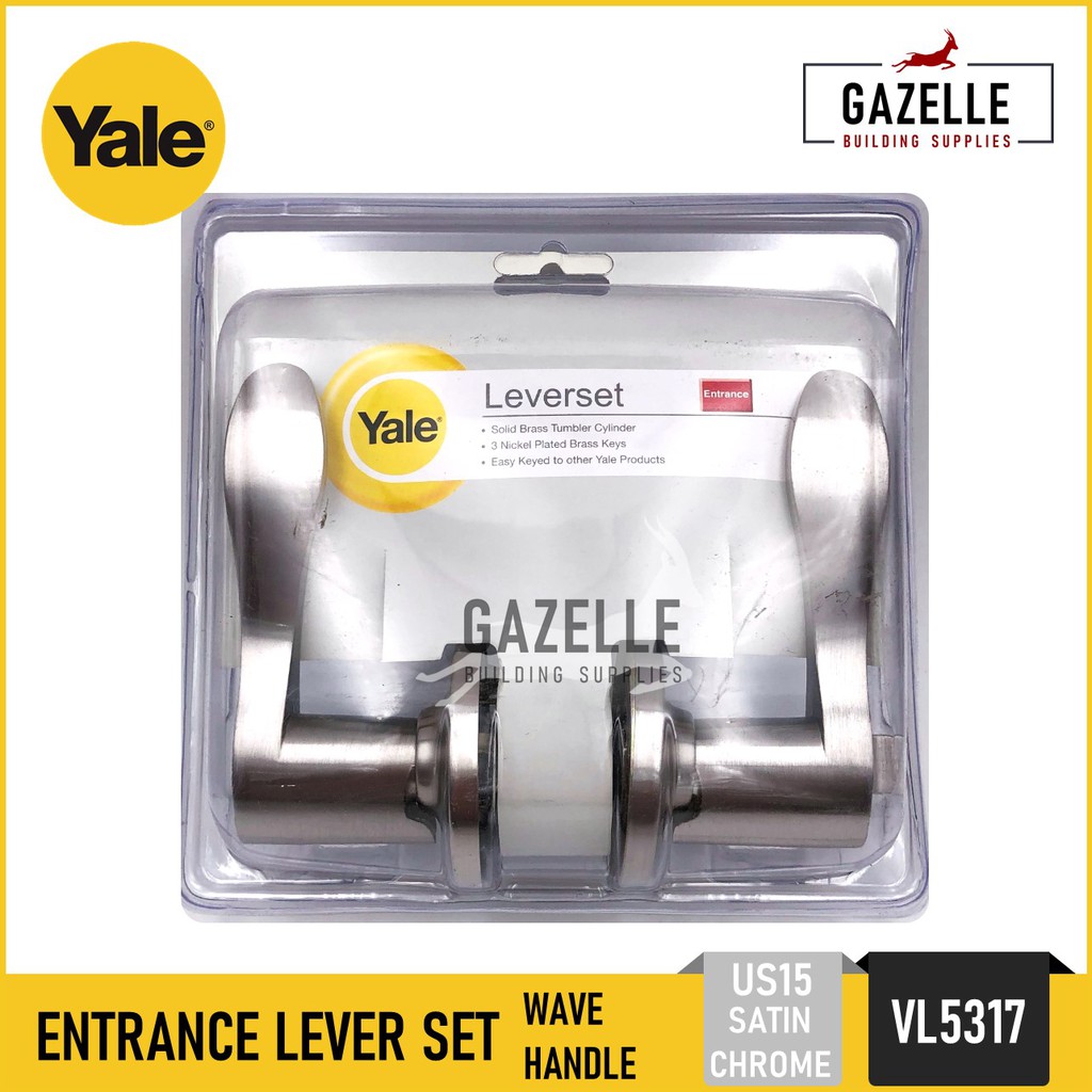 Yale Entrance Lever Set Door Lever Wave Left Handle Door Knob Set Heavy ...